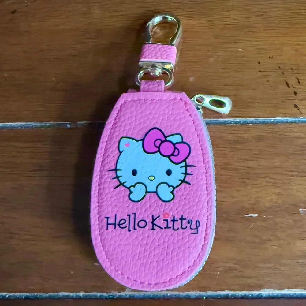 NEW Hello Kitty Bag Charm Coin Purse Keychain - ROSE RED - Picture 5 of 7